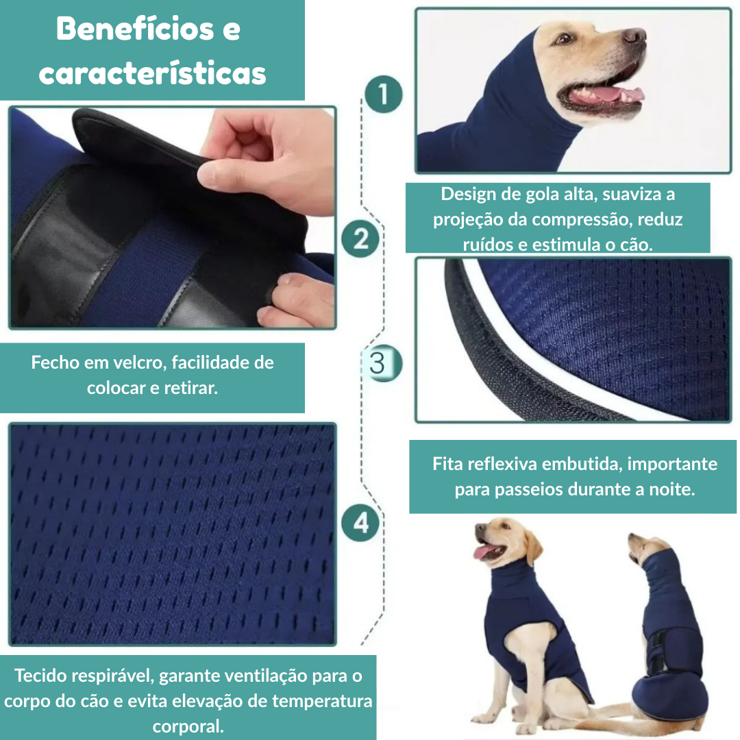 CalmVest™ – Colete Calmante com Tecnologia CalmPress™